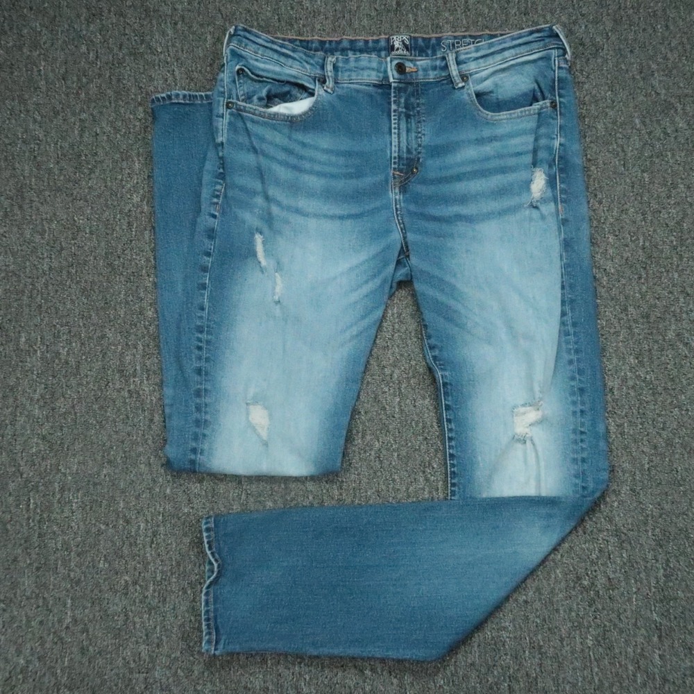 PRPS Jeans Mens 36x34 Indigo‎ Blue Le Sabre Fit 5 Pocket Denim Distressed
